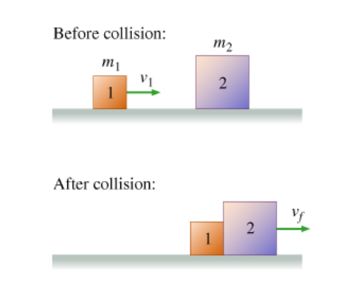 Block 1 , of mass m 1 = 8 . 1 0 kg , moves along