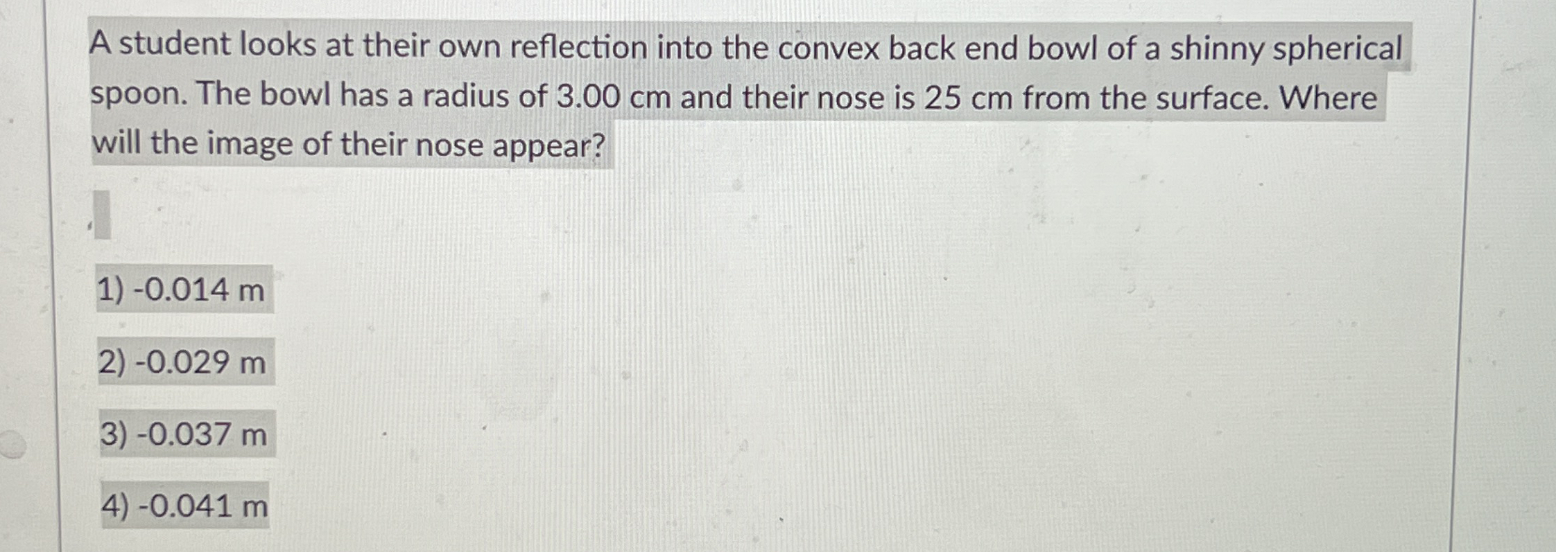 A student looks at their own reflection into the