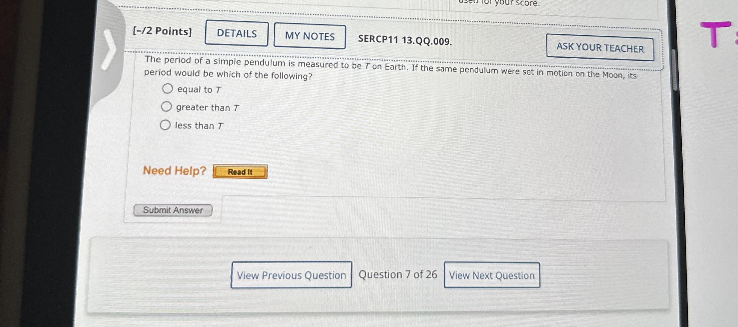 [ - / 2 Points ] SERCP 1 1 1 3 . QQ . 0 0 9 . ASK