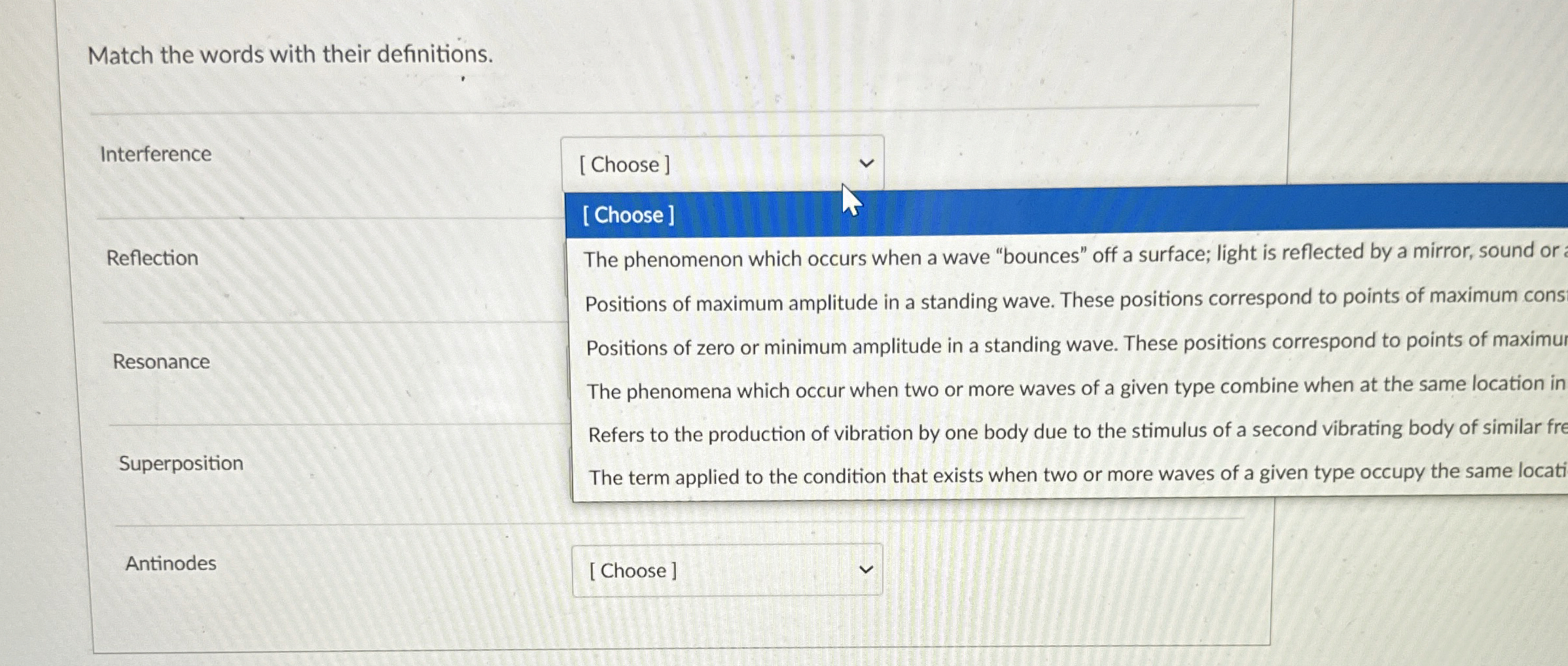 Match the words with their definitions.