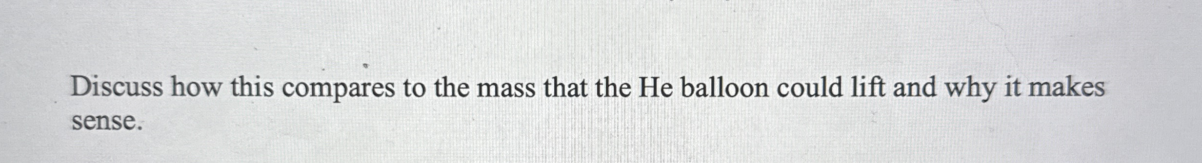 Discuss how this compares to the mass that the He