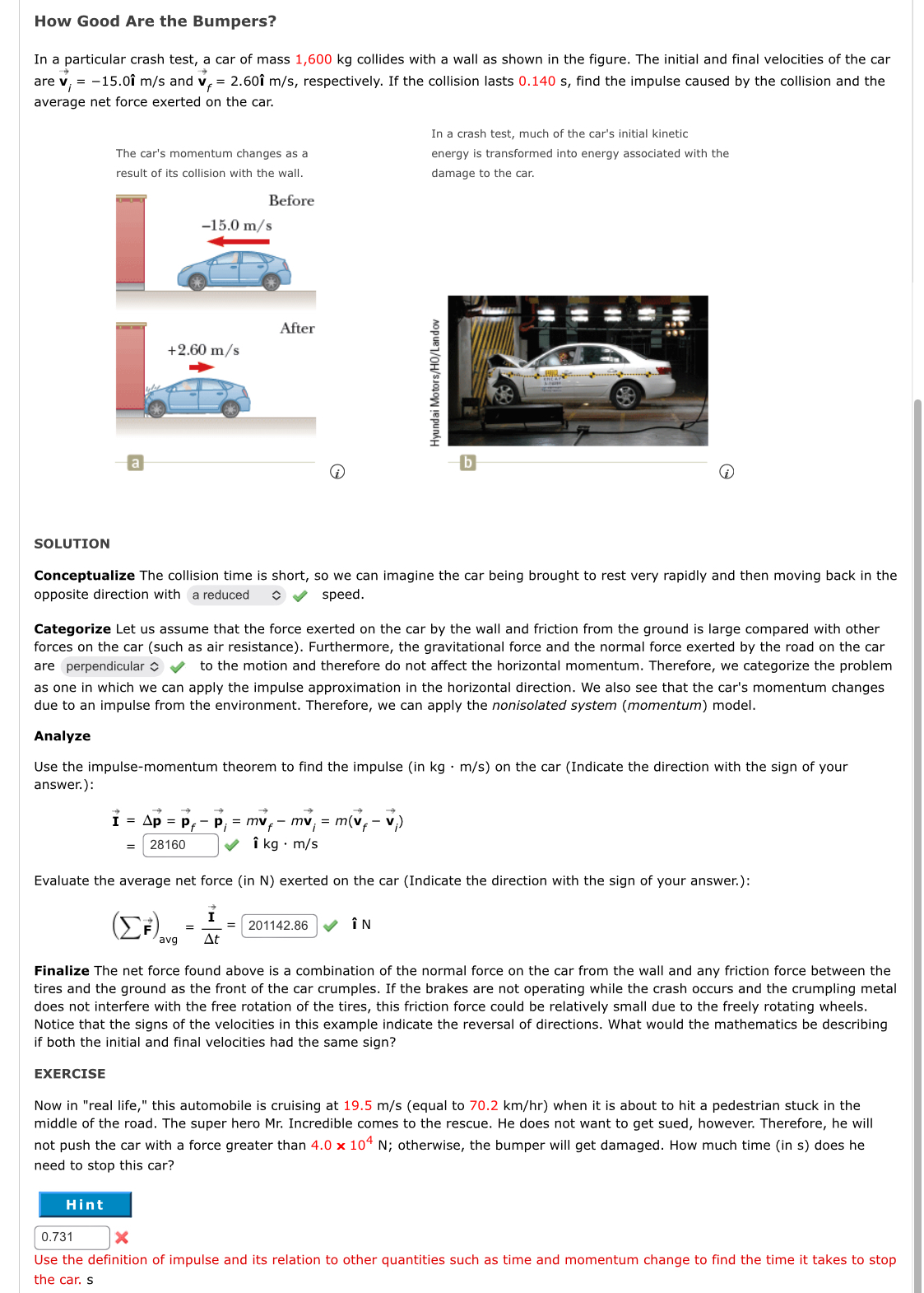 How Good Are the Bumpers? In a particular crash