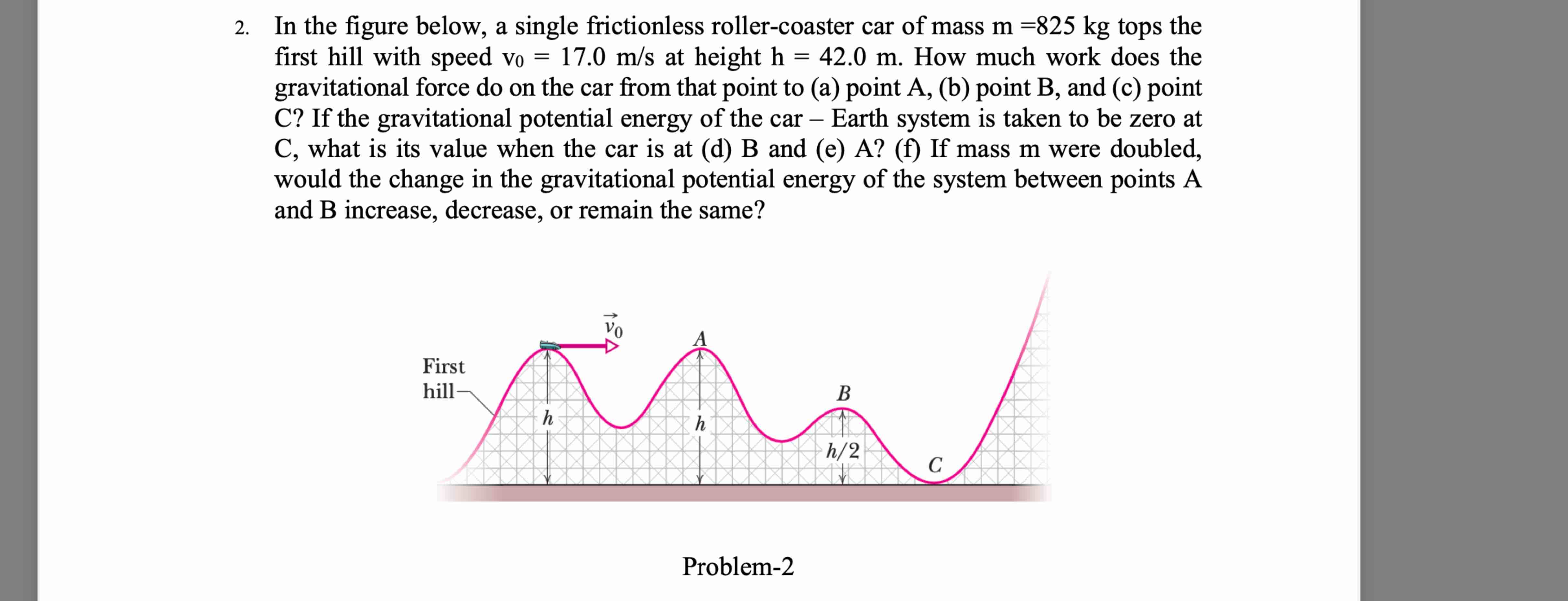 2 . In the figure below, a single frictionless