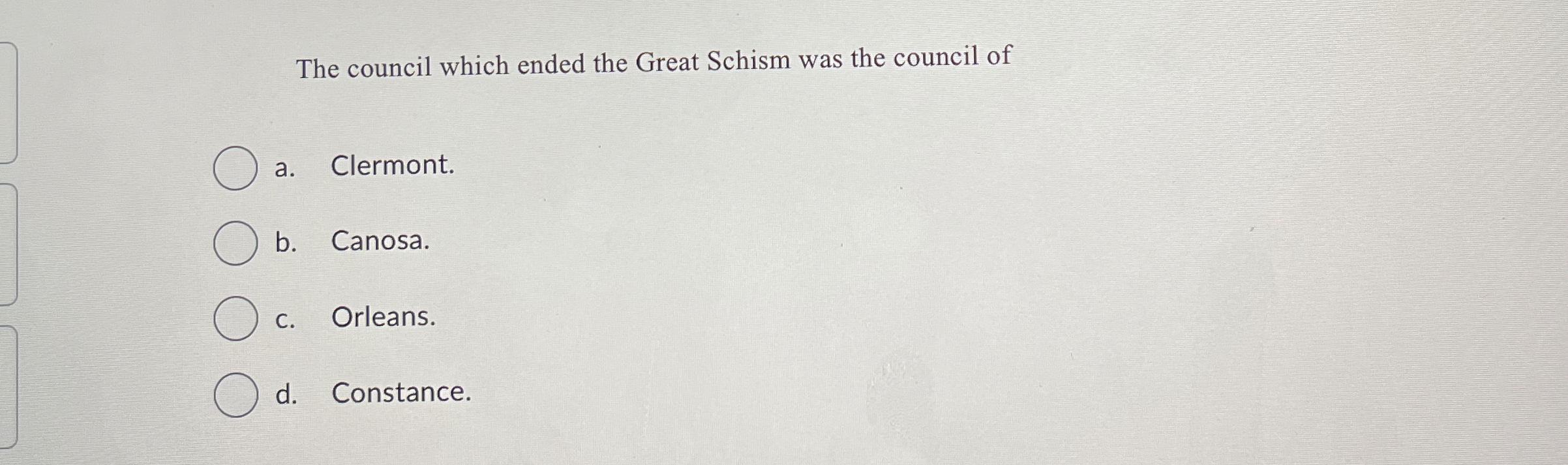 The council which ended the Great Schism was the