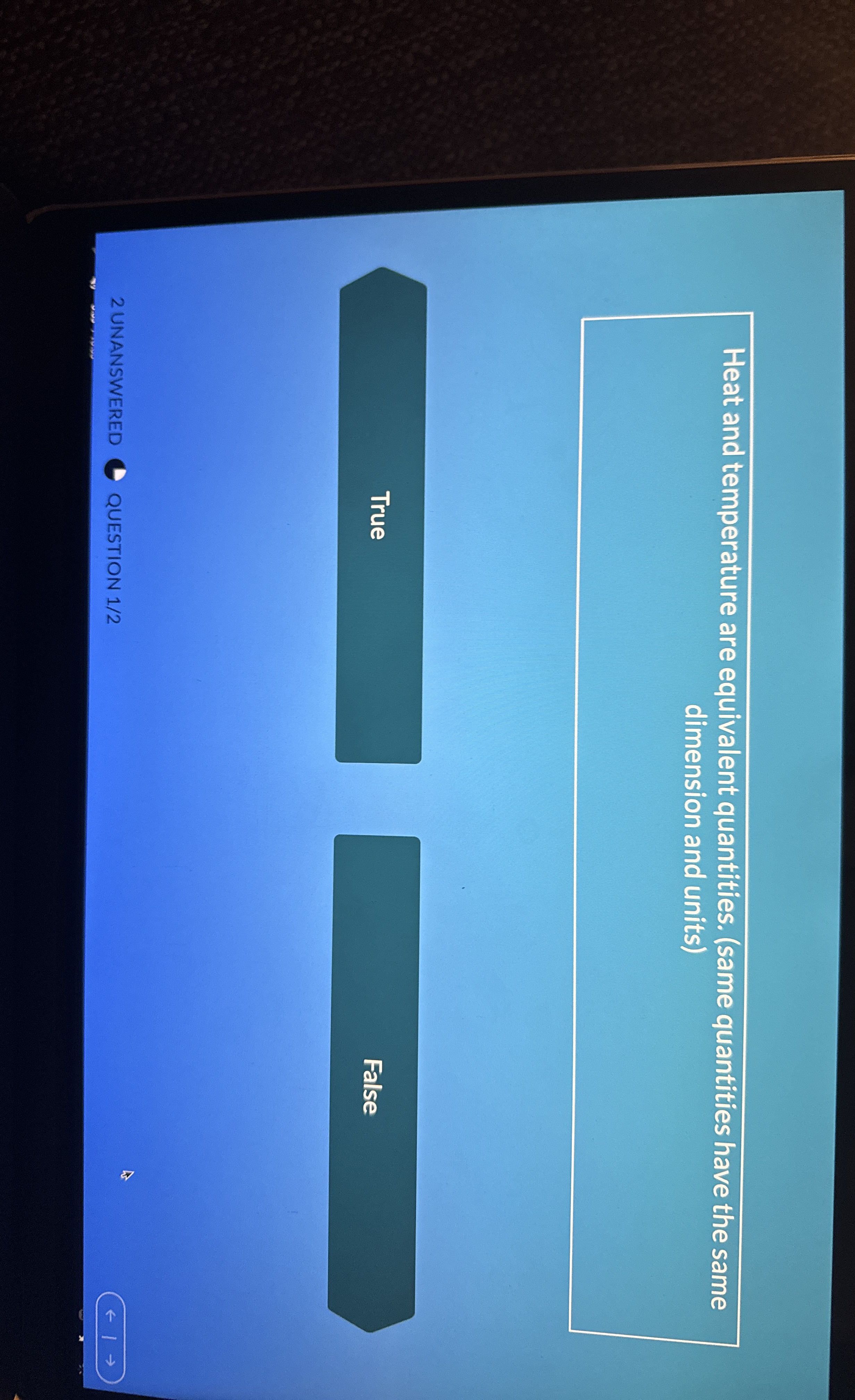 Heat and temperature are equivalent quantities. (