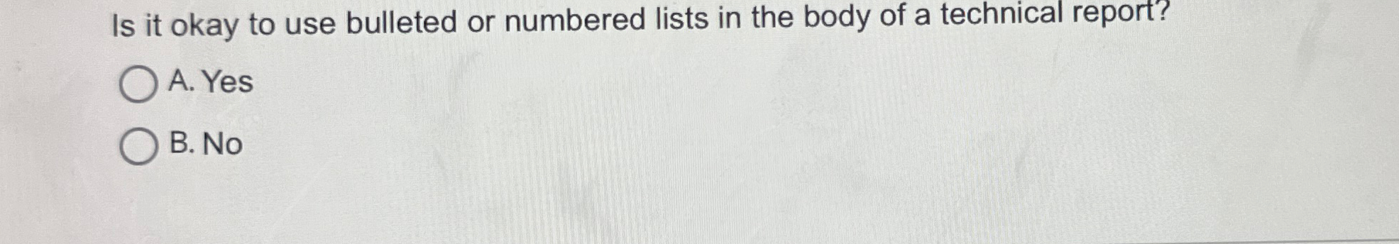 Is it okay to use bulleted or numbered lists in