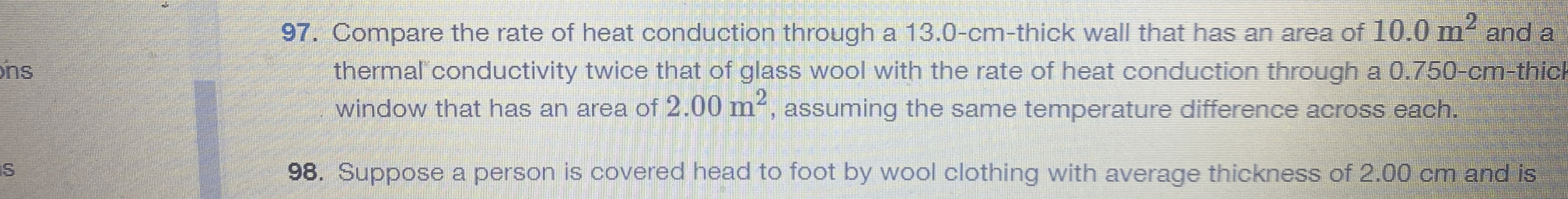 Compare the rate of heat conduction through a 1 3