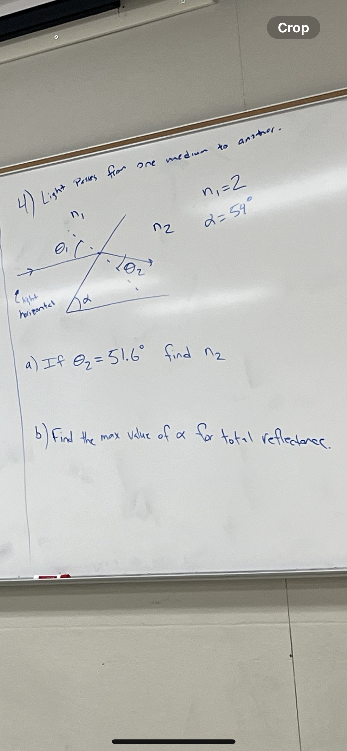 Crop n 1 = 2 = 5 4 a ) If 2 = 5 1 . 6 find n 2 b