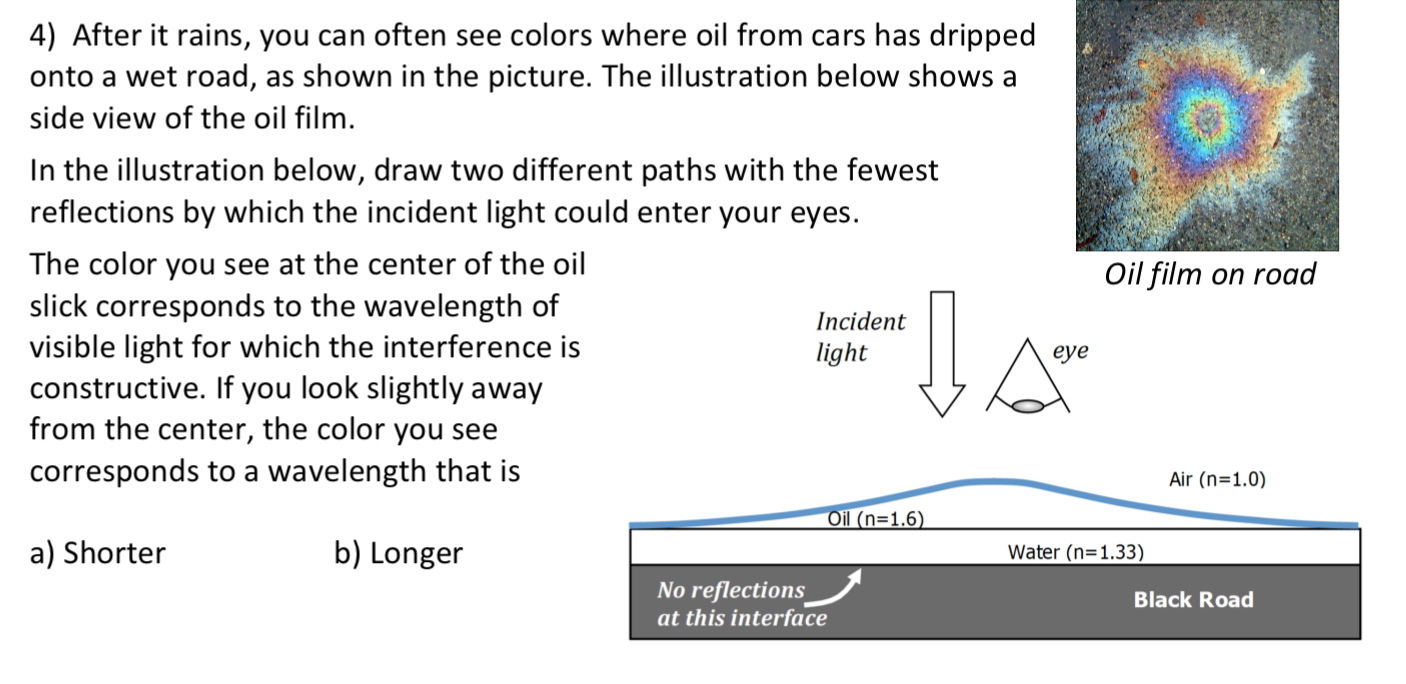 After it rains, you can often see colors where