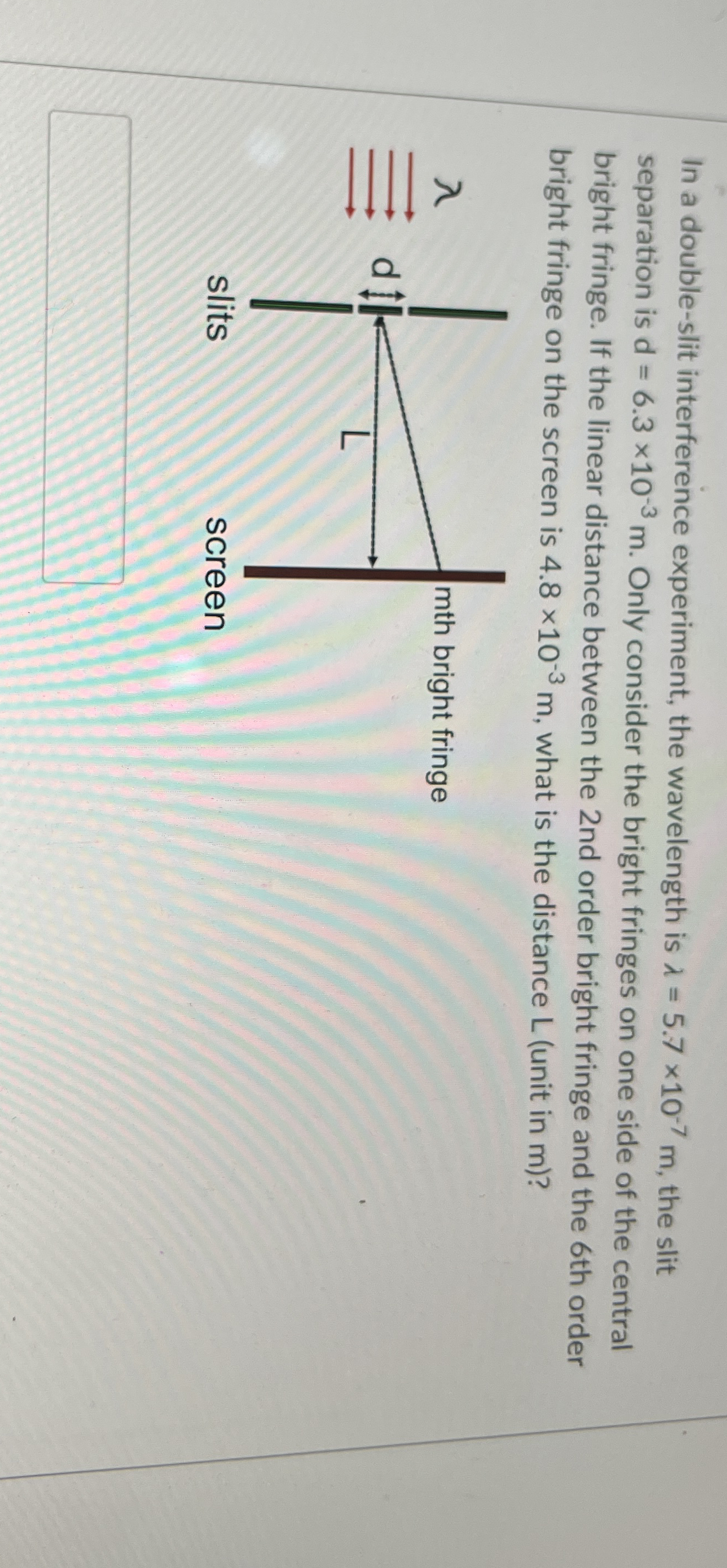 In a double - slit interference experiment, the