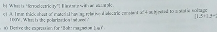 b ) What is 'ferroelectricity