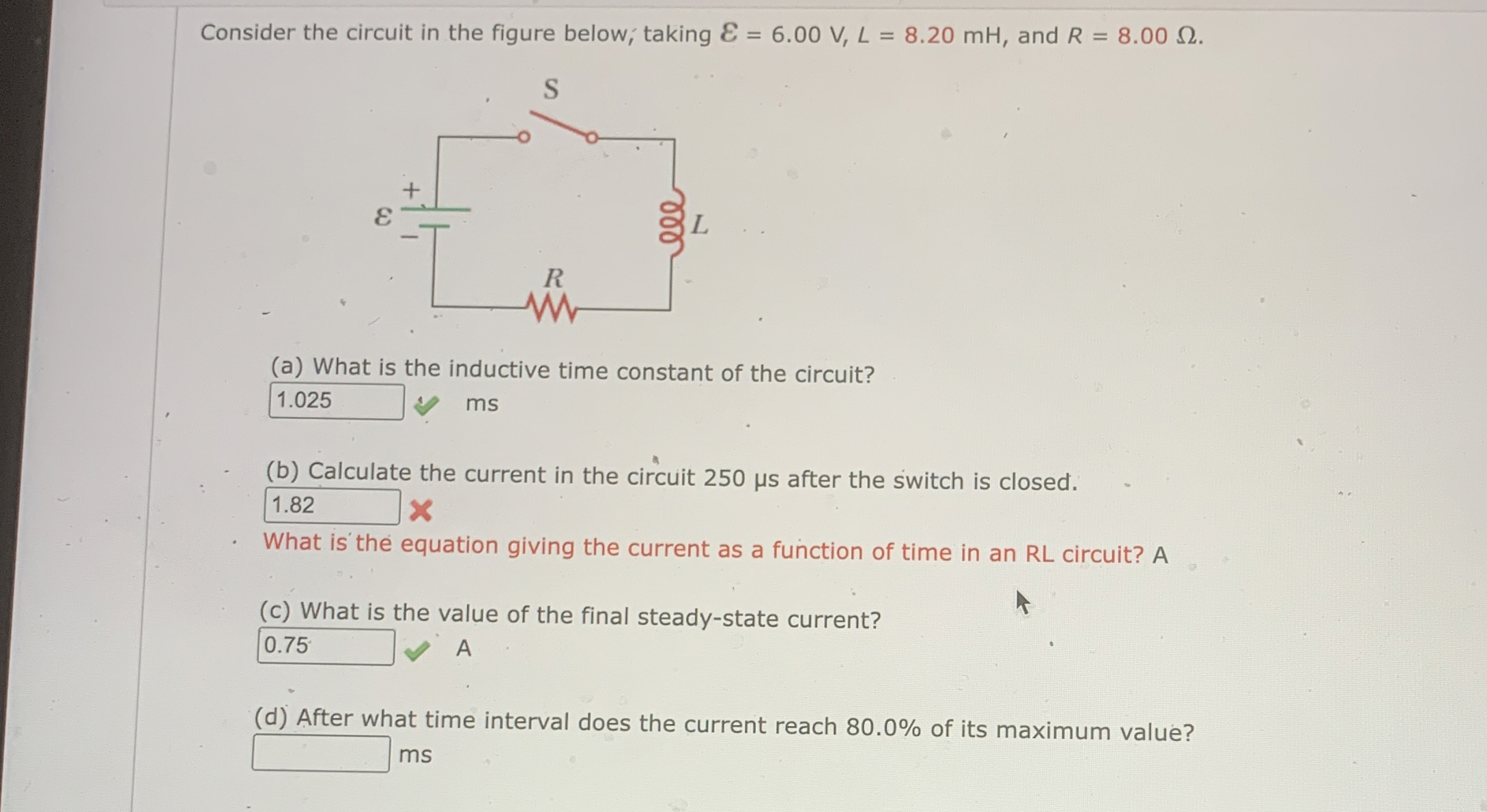 Consider the circuit in the figure below; taking