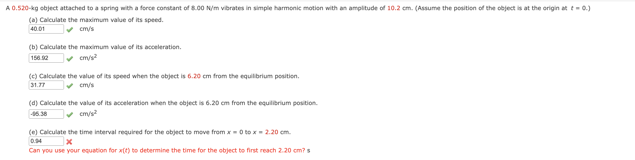 ( a ) Calculate the maximum value of its speed. -