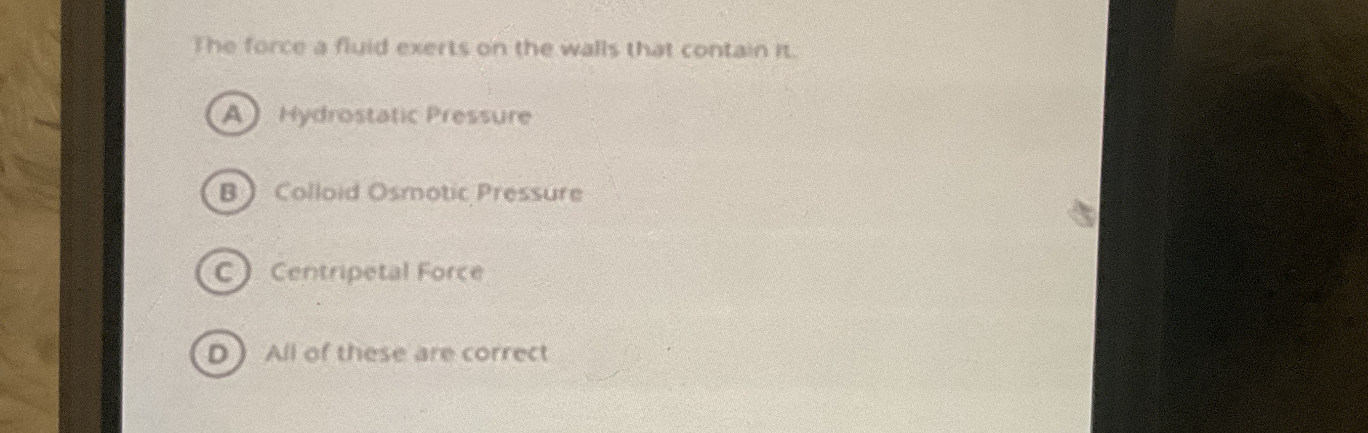 the force a fuld exerts on the walls that contain