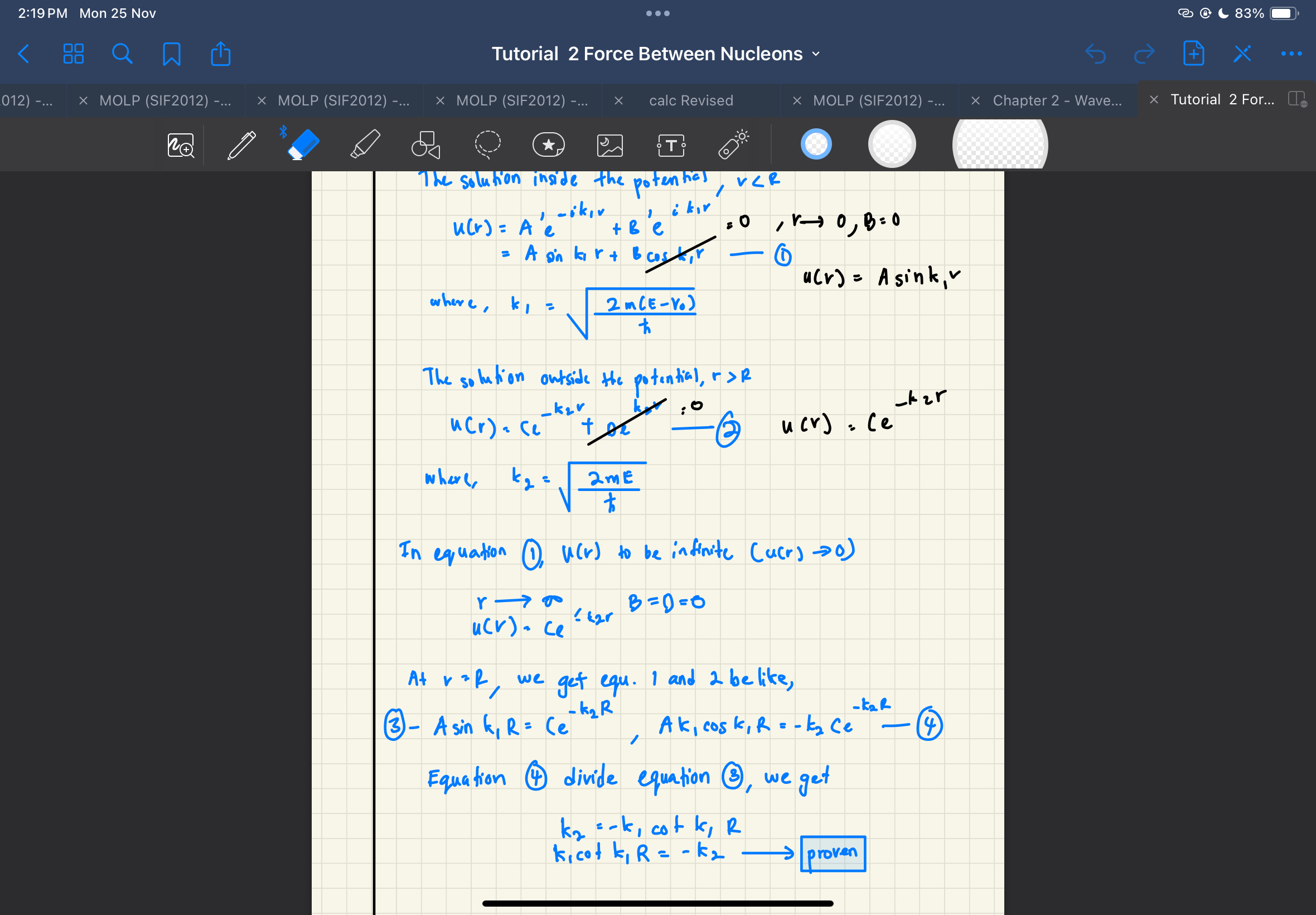 From the transcendental equation above, plot V 0
