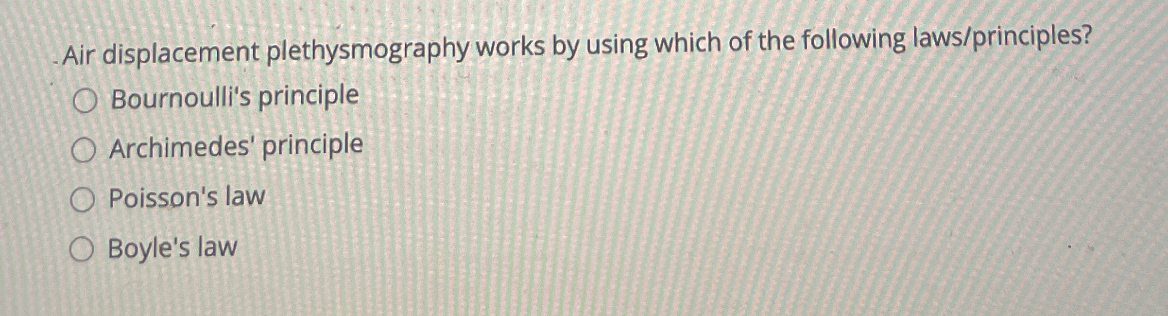 Air displacement plethysmography works by using
