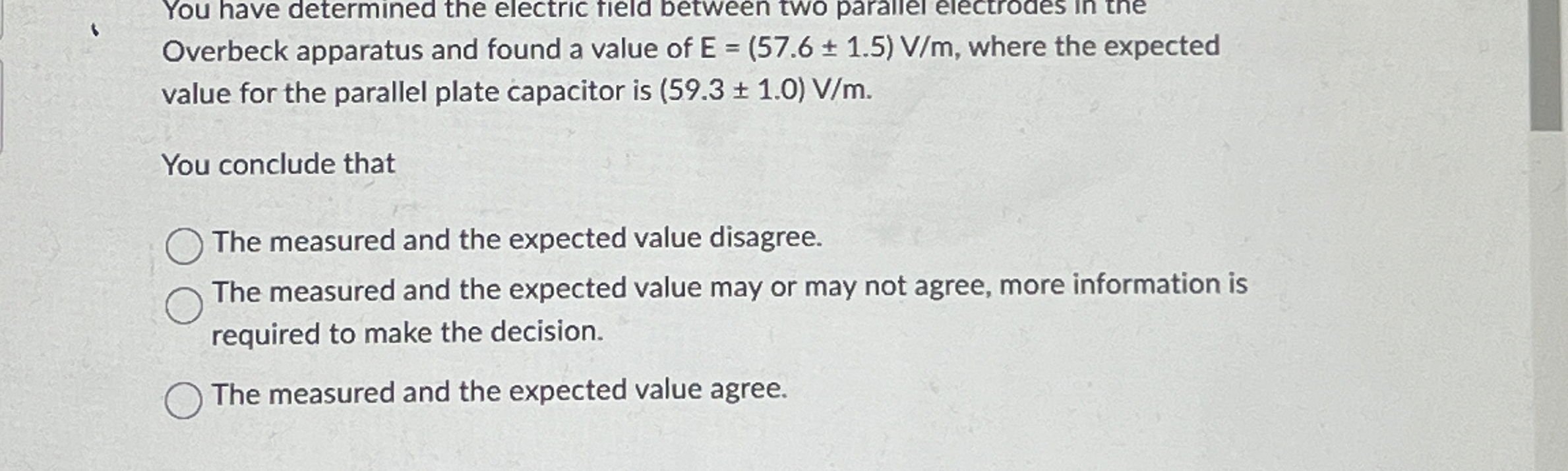 Overbeck apparatus and found a value of E = ( 5 7