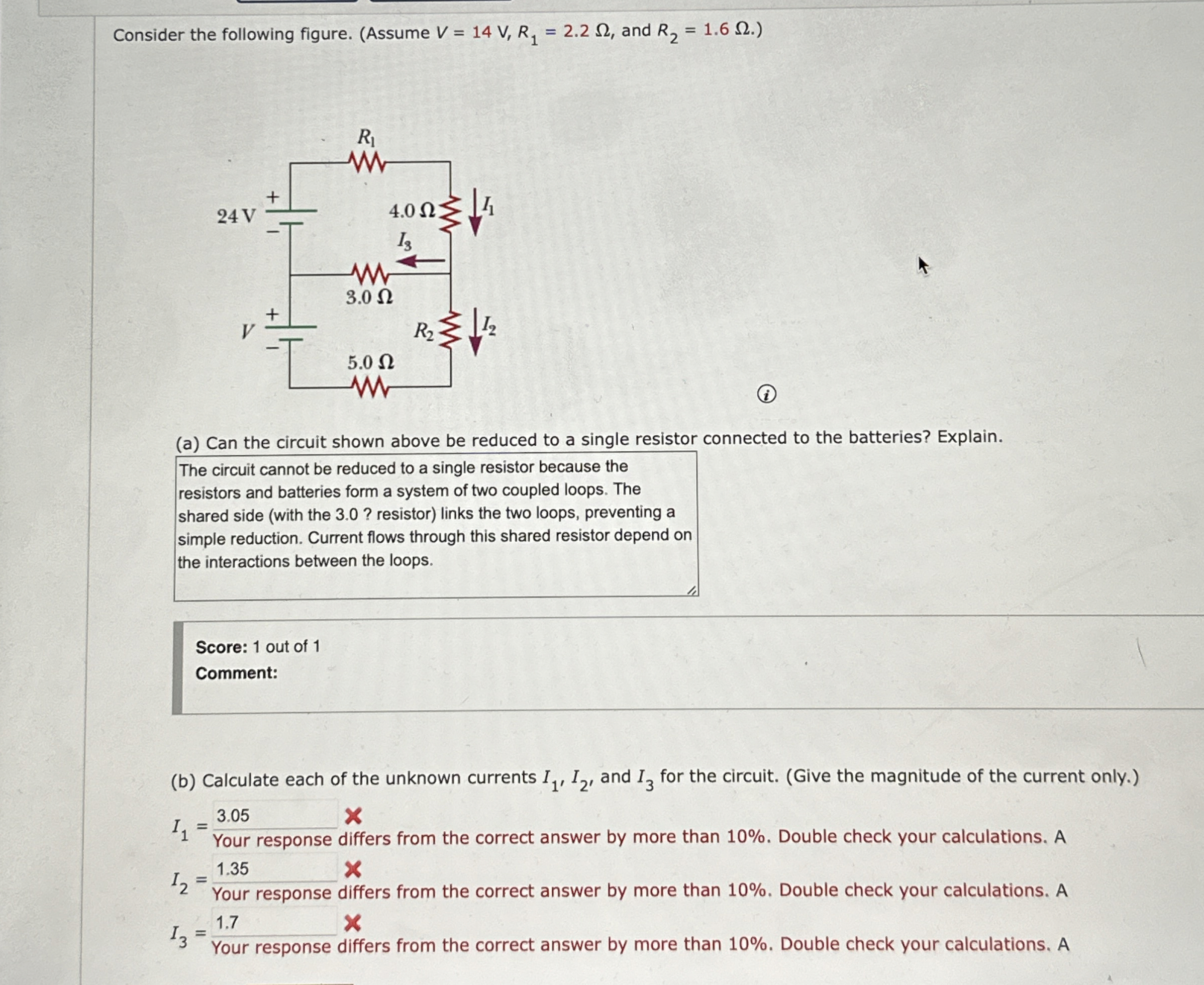 Consider the following figure. ( Assume V = 1 4 V