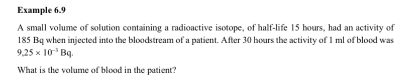 Example 6 . 9 A small volume of solution