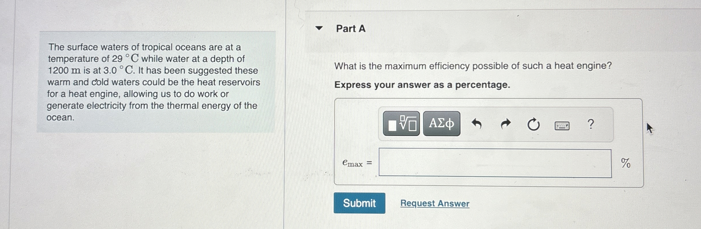 The surface waters of tropical oceans are at a