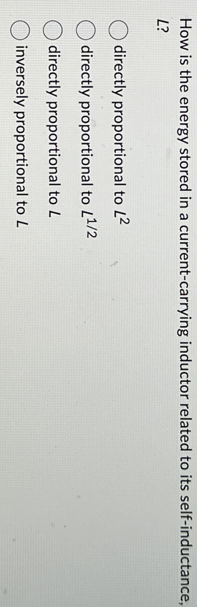 How is the energy stored in a current - carrying