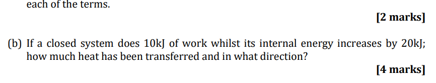 each of the terms. [ 2 marks ] ( b ) If a closed