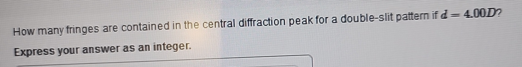 How many fringes are contained in the central