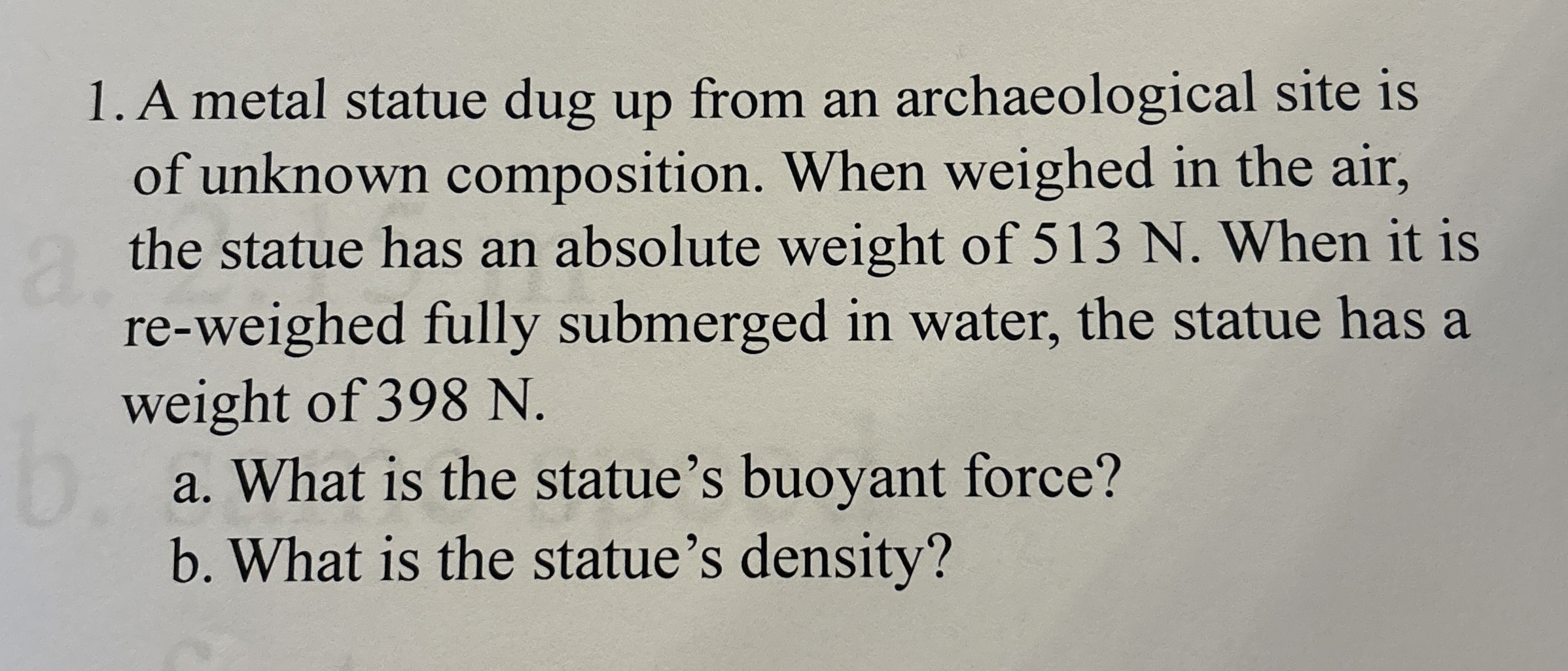 A metal statue dug up from an archaeological site