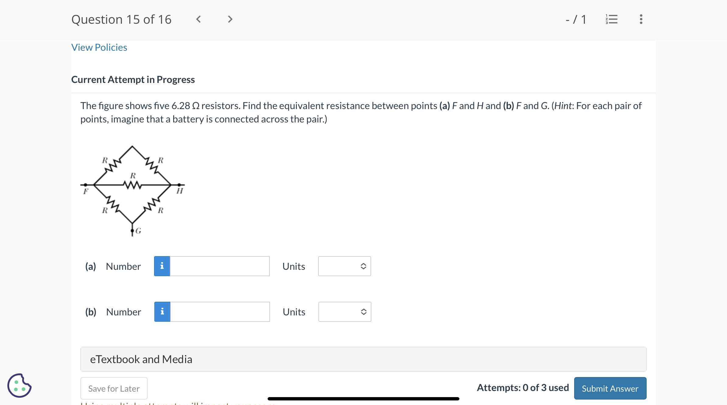 Question 1 5 of 1 6 - / 1 View Policies Current