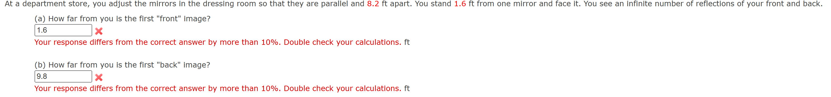 At a department store, you adjust the mirrors in