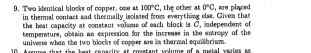 Tro Sdentical blocks of cepper, ores as 1 0 0 C ,