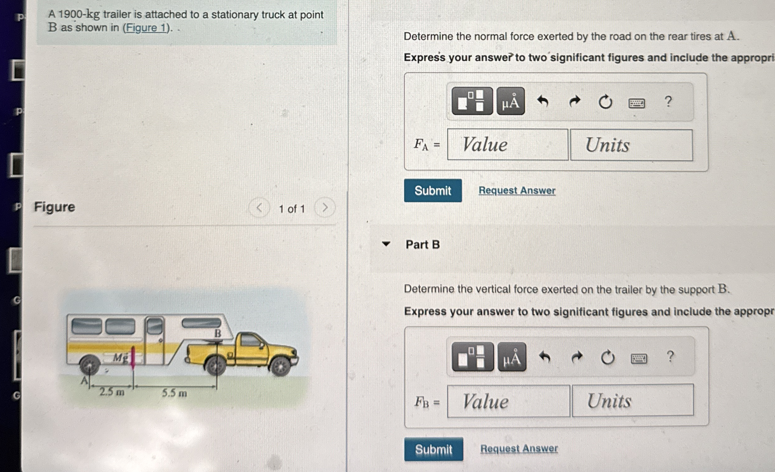 A 1 9 0 0 - k g trailer is attached to a