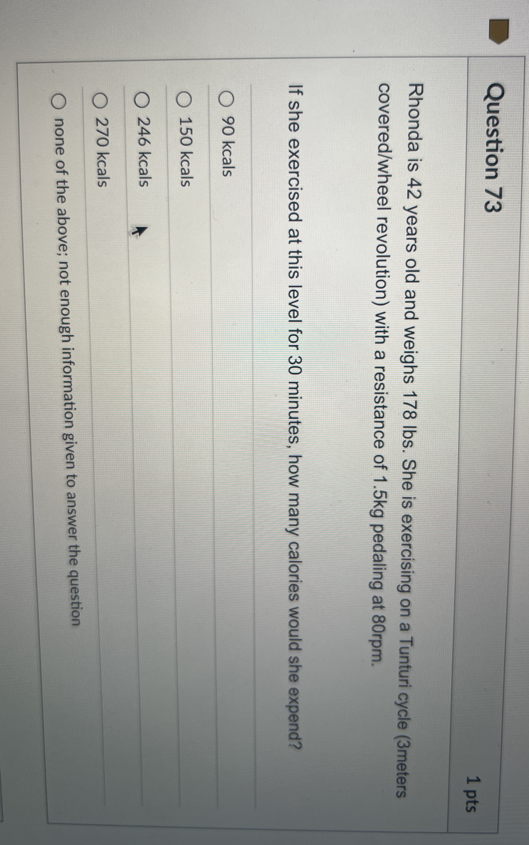 Question 7 3 1 pts Rhonda is 4 2 years old and