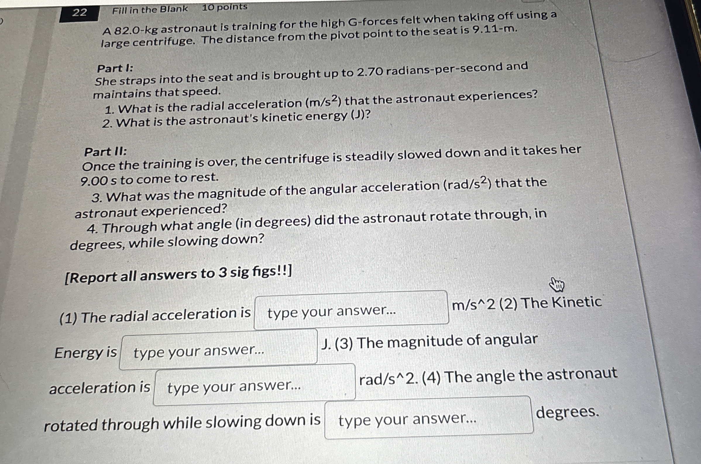 2 2 Fill in the Blank 1 0 points A 8 2 . 0 - k g