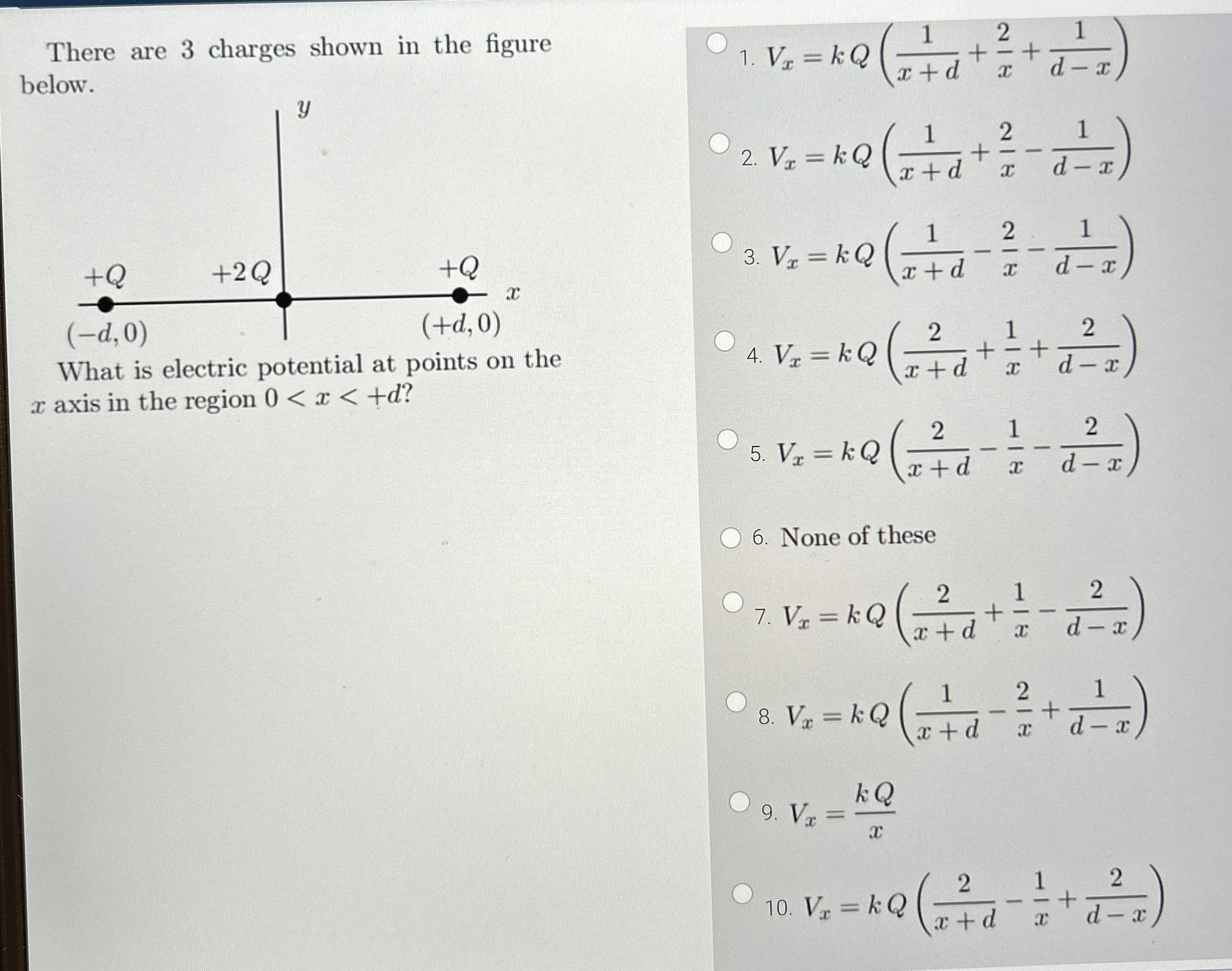 There are 3 charges shown in the figure bolnw