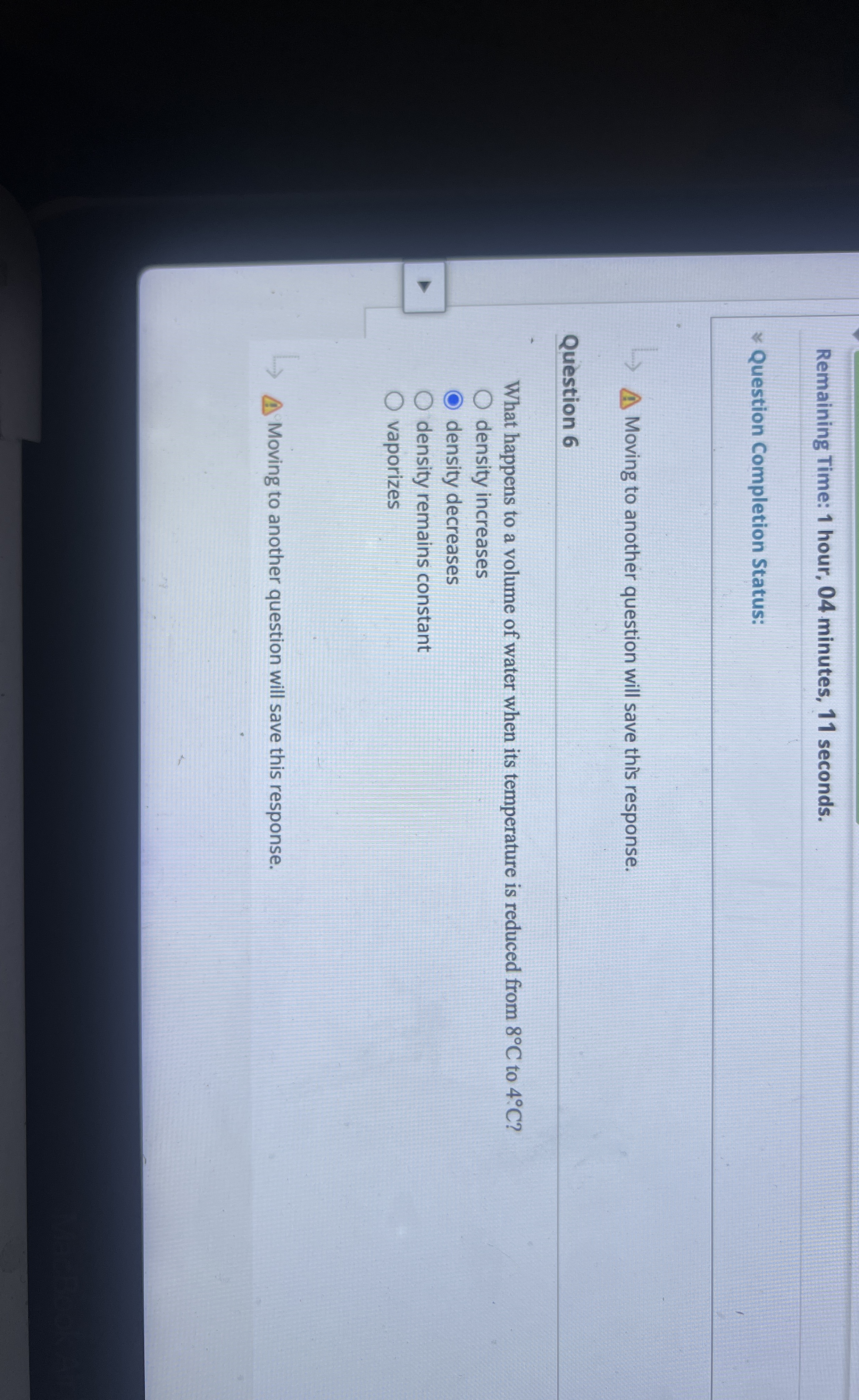 Remaining Time: 1 hour, 0 4 minutes, 1 1 seconds.