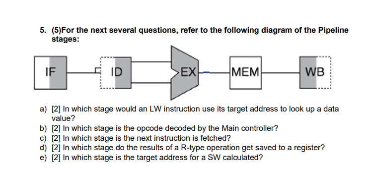 ( 5 ) For the next several questions, refer to