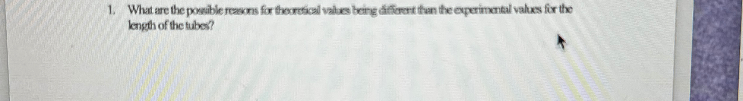What are the powsible reasons for theorsical