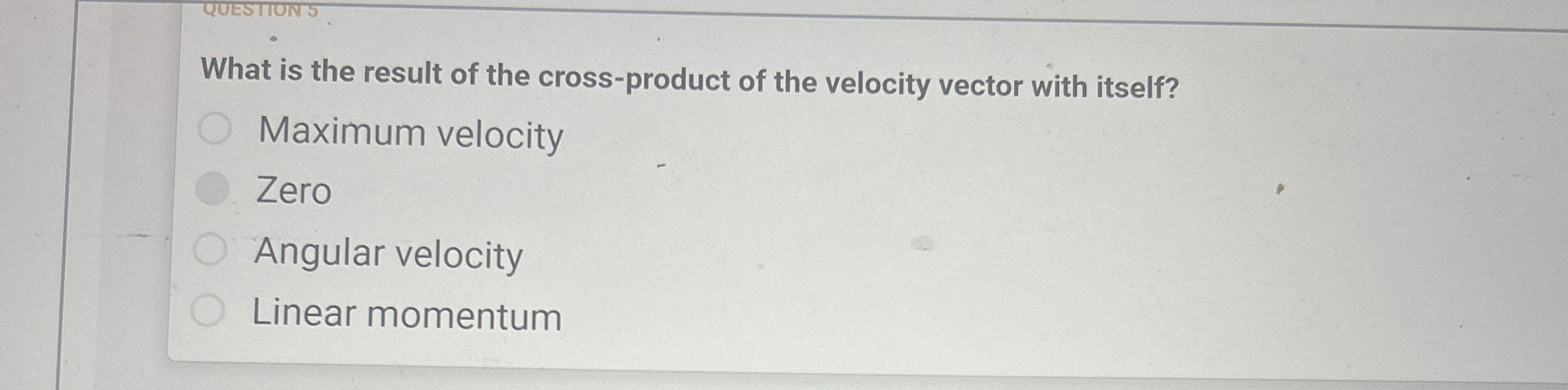 What is the result of the cross - product of the