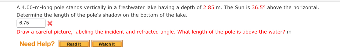A 4 . 0 0 - m - long pole stands vertically in a
