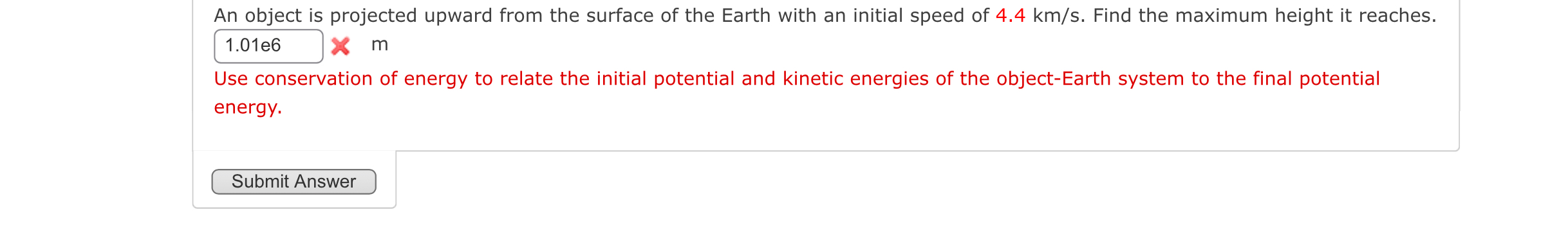 An object is projected upward from the surface of