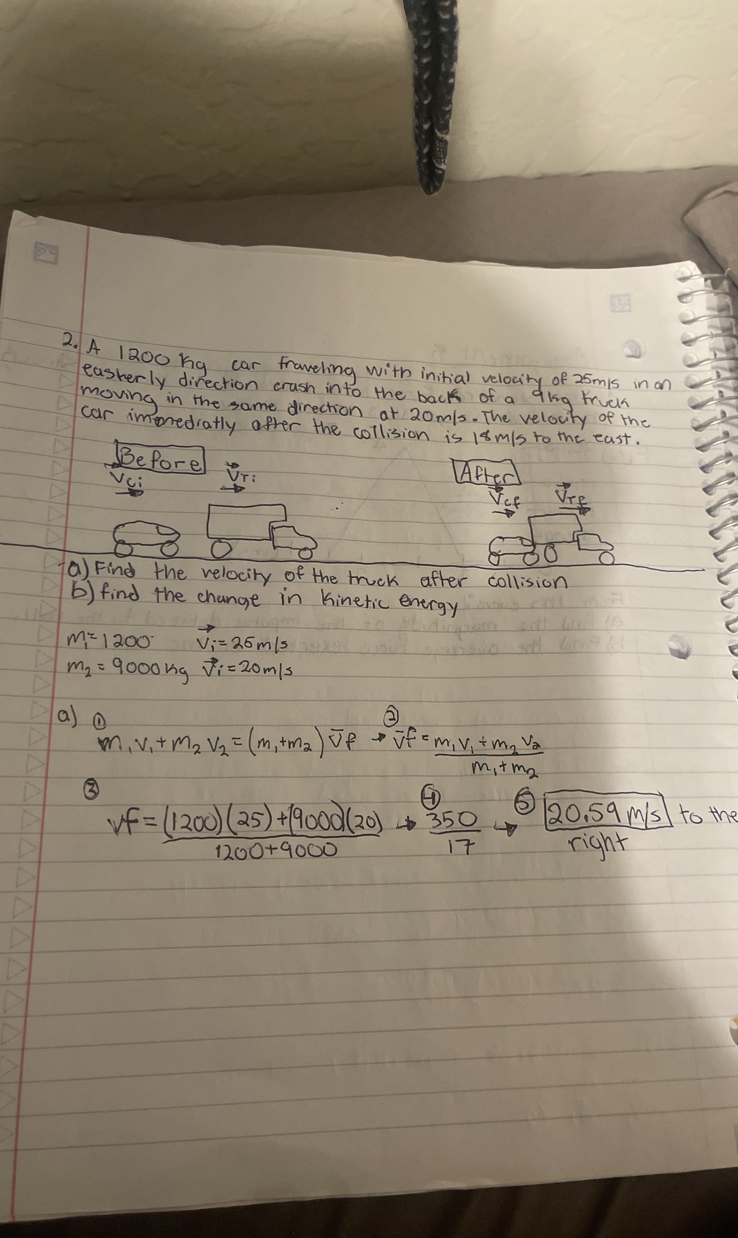 A 1 2 0 0 kg car fraveling with initial velocity