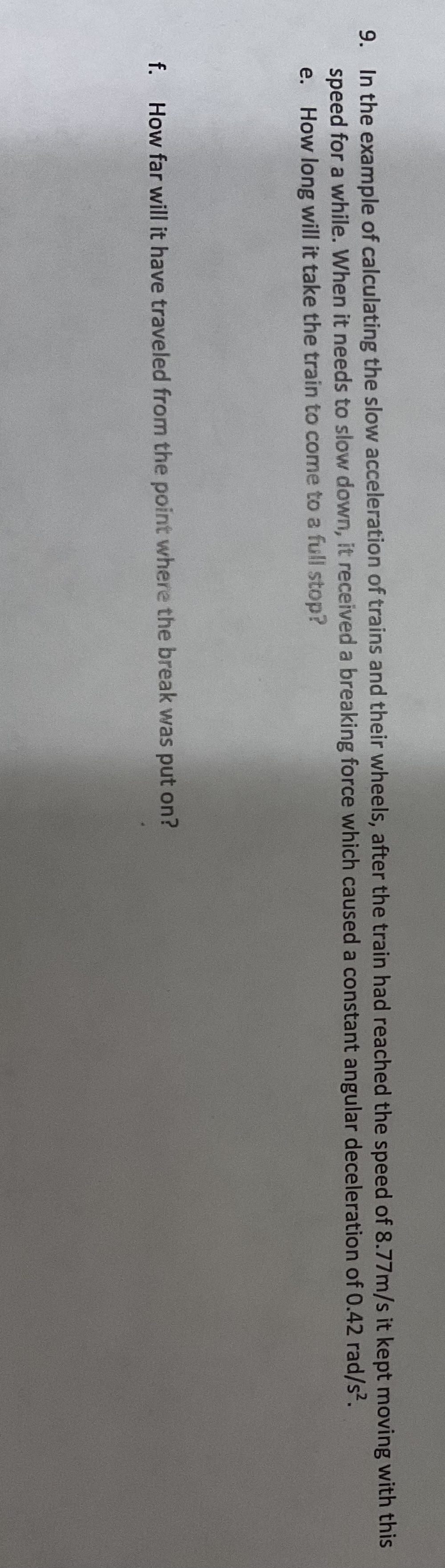 9 . In the example of calculating the slow