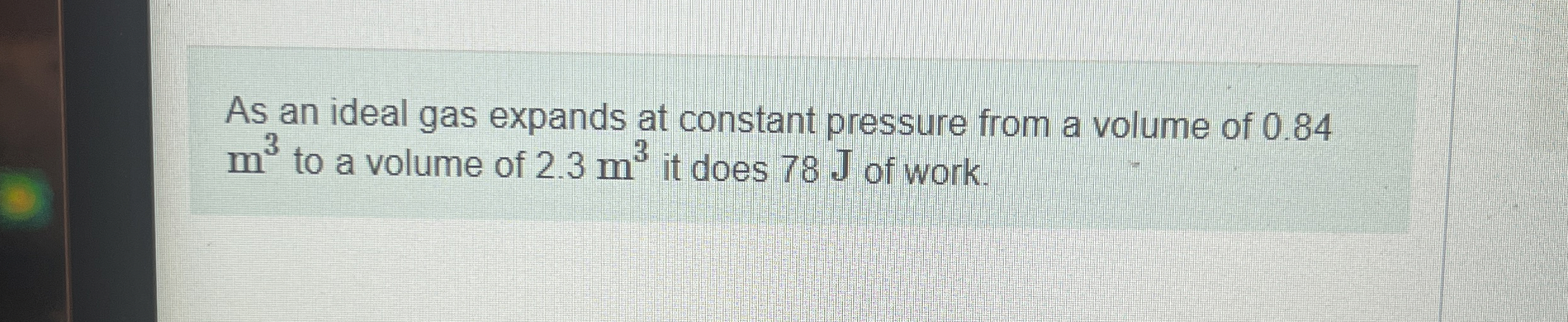 As an ideal gas expands at constant pressure from
