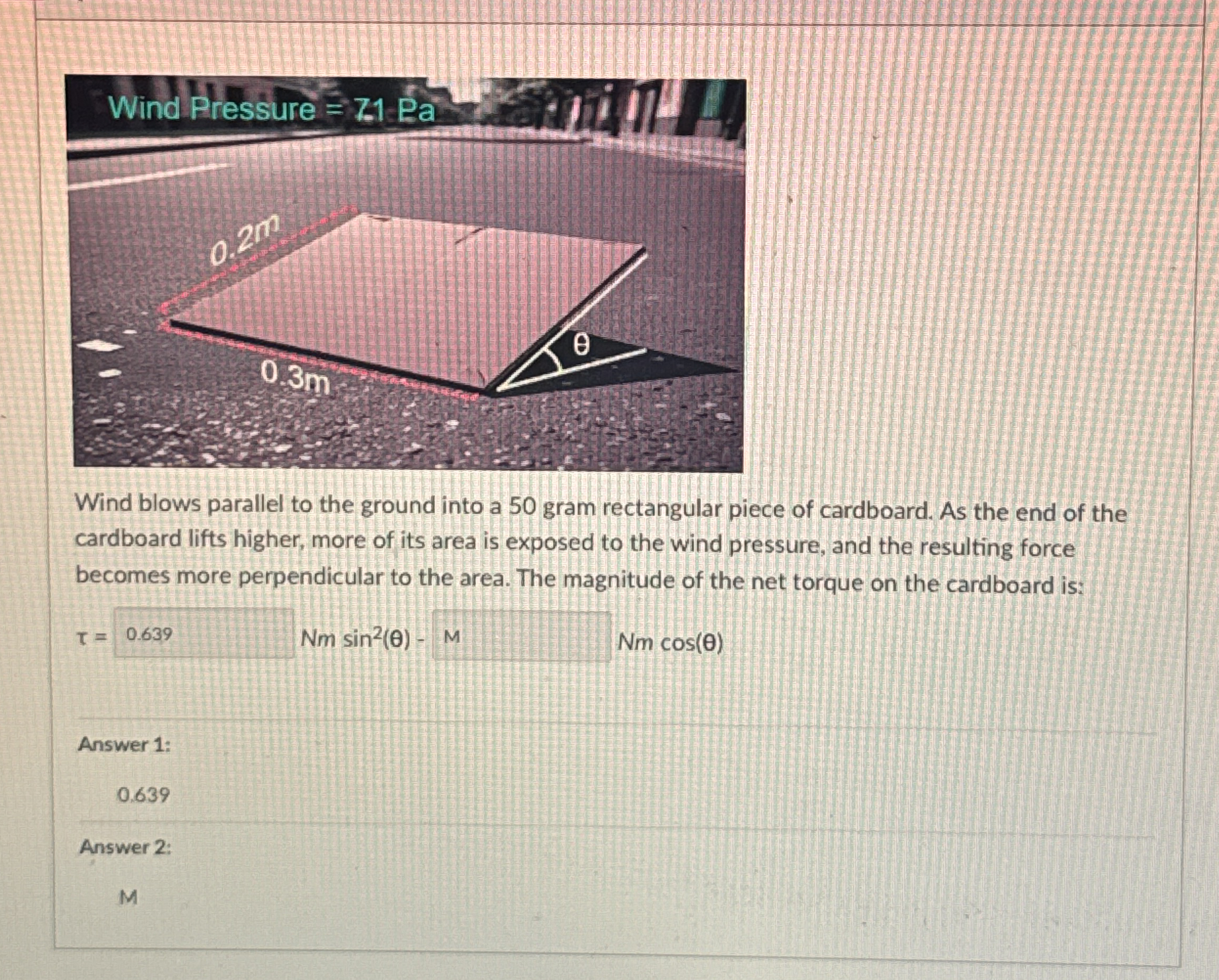Pleas Help :) Wind blows parallel to the ground