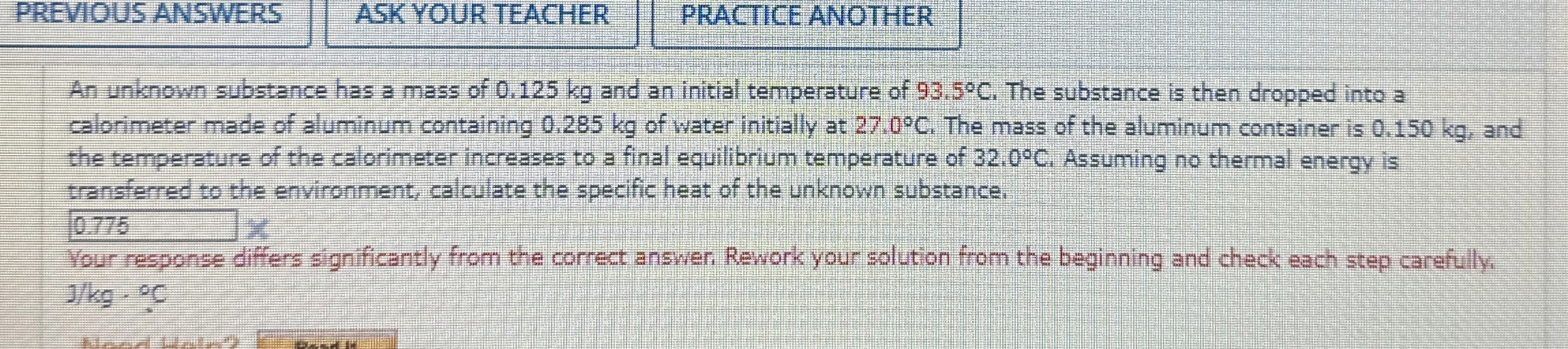 PREVIOUS ANSWERS ASK YOUR TEACHER PRACTICE