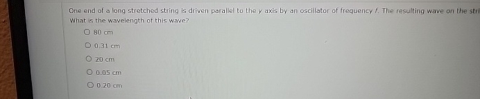 One end of a long stretched string is driven