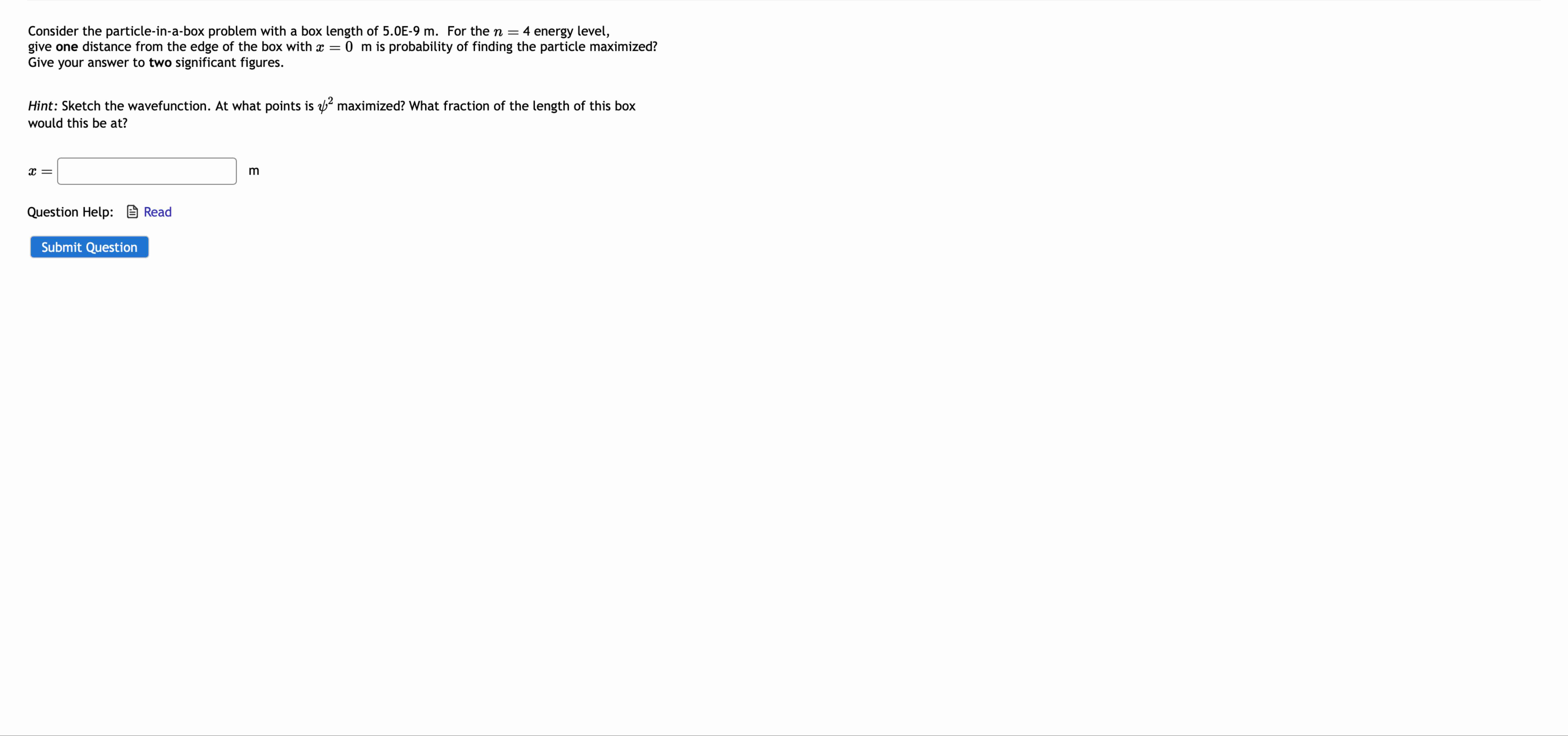 Consider the particle - in - a - box problem with