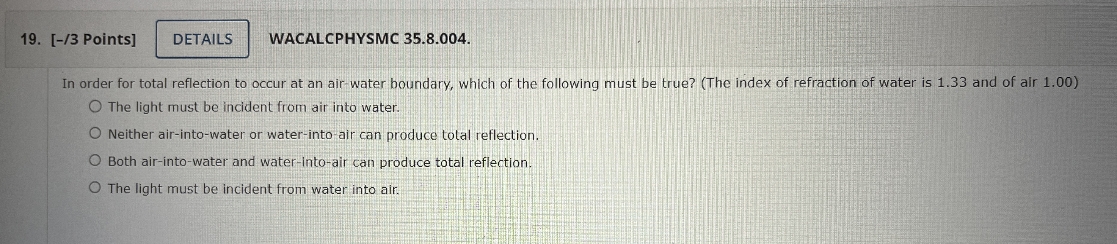 [ - / 3 Points ] WACALCPHYSMC 3 5 . 8 . 0 0 4 .