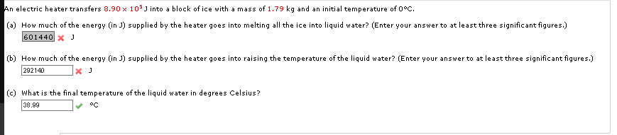 An electric heater transfers \ ( 8 . 9 0 \ times